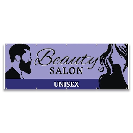 Signmission Beauty Salon Unisex Banner Concession Stand Food Truck Single Sided B-120-30016